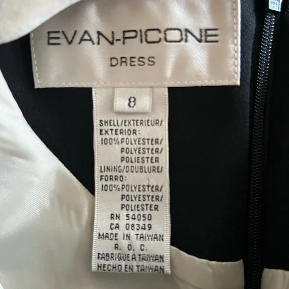 Vintage Evan Picone Nautical Stripe Dress Gold Buttons Size 8 - Picture 6 of 6